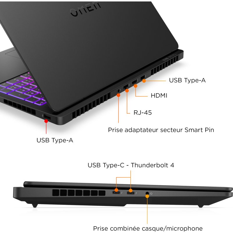 HP OMEN MAX Gaming Laptop 16-ah0018nf Intel Core Ultra 9 275HX Ordinateur portable 40,6 cm (16