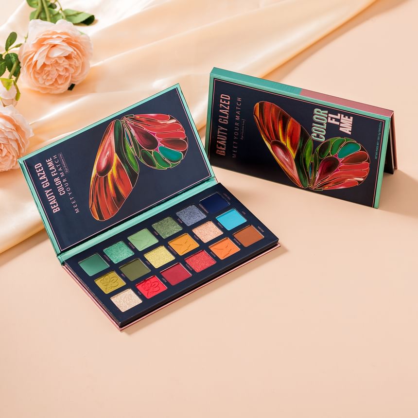 BEAUTY GLAZED - Color Flame Butterfly Oogschaduwpalet (18 kleuren)