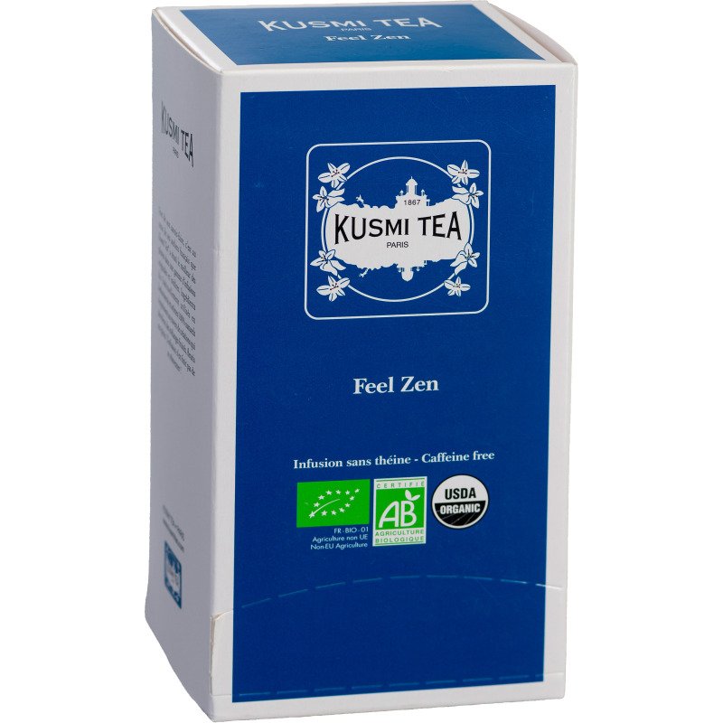 Infusion Feel Zen Bio Kusmi Tea - Boîte de 25 sachets