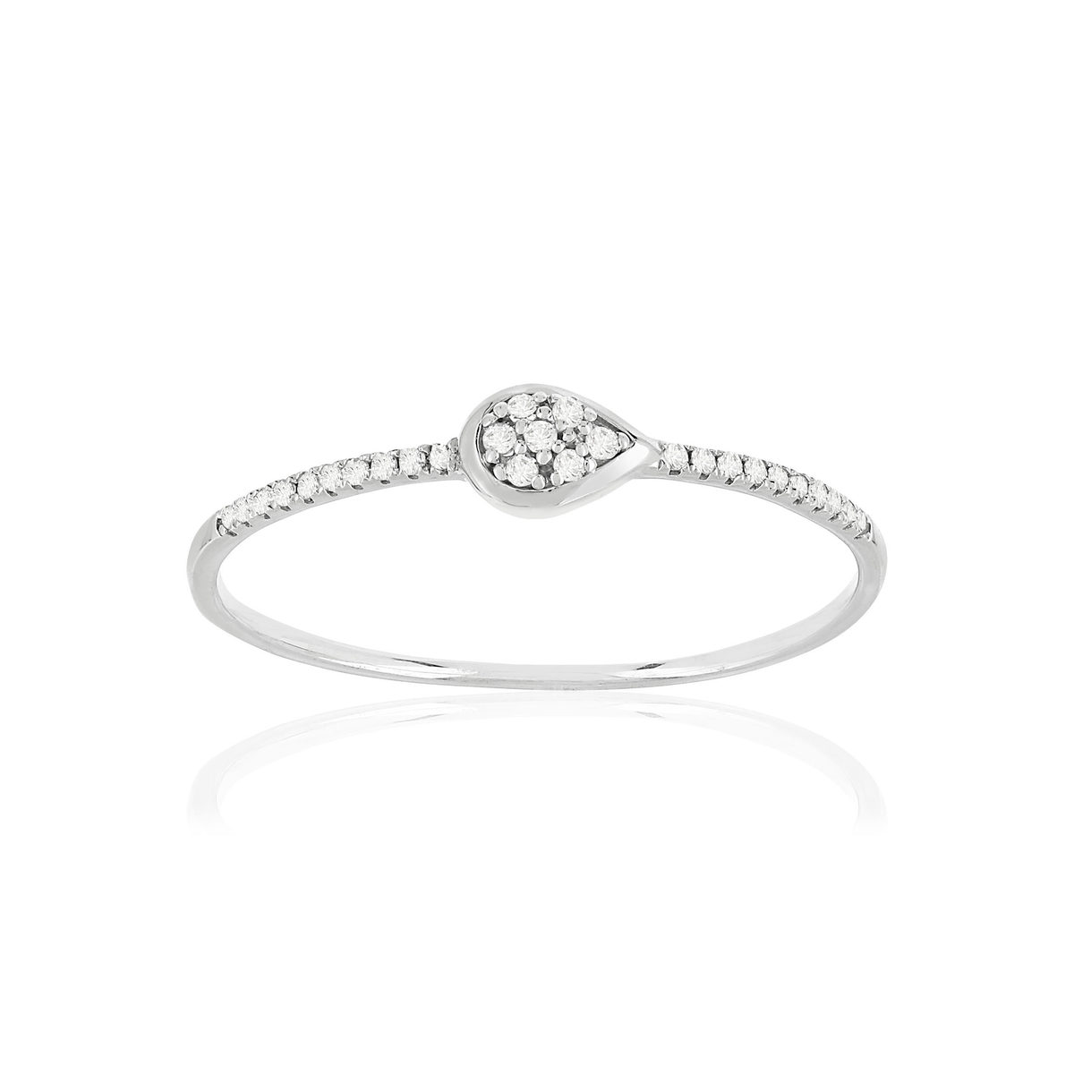 Bague or blanc 375 diamants