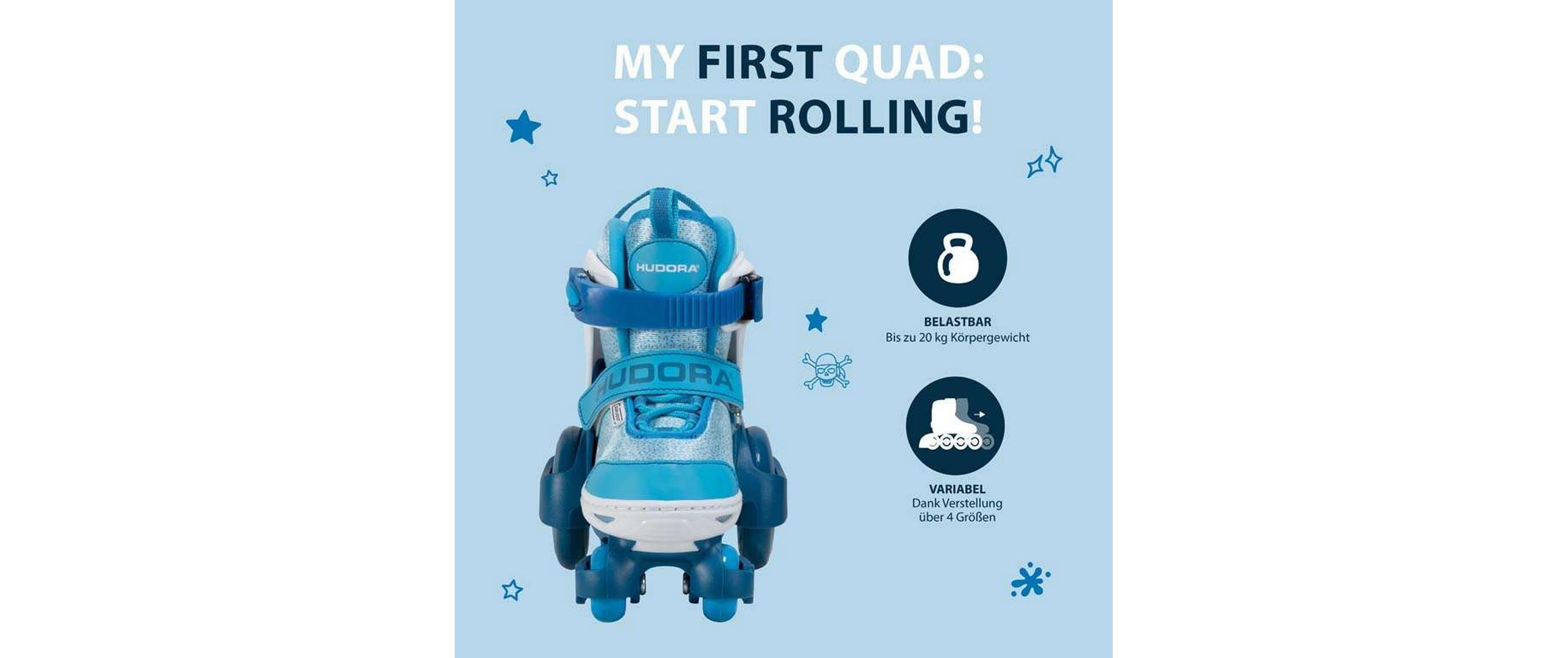 Inline-Skates My First Quad Türkis, 26-29Rollschuhe für Kinder