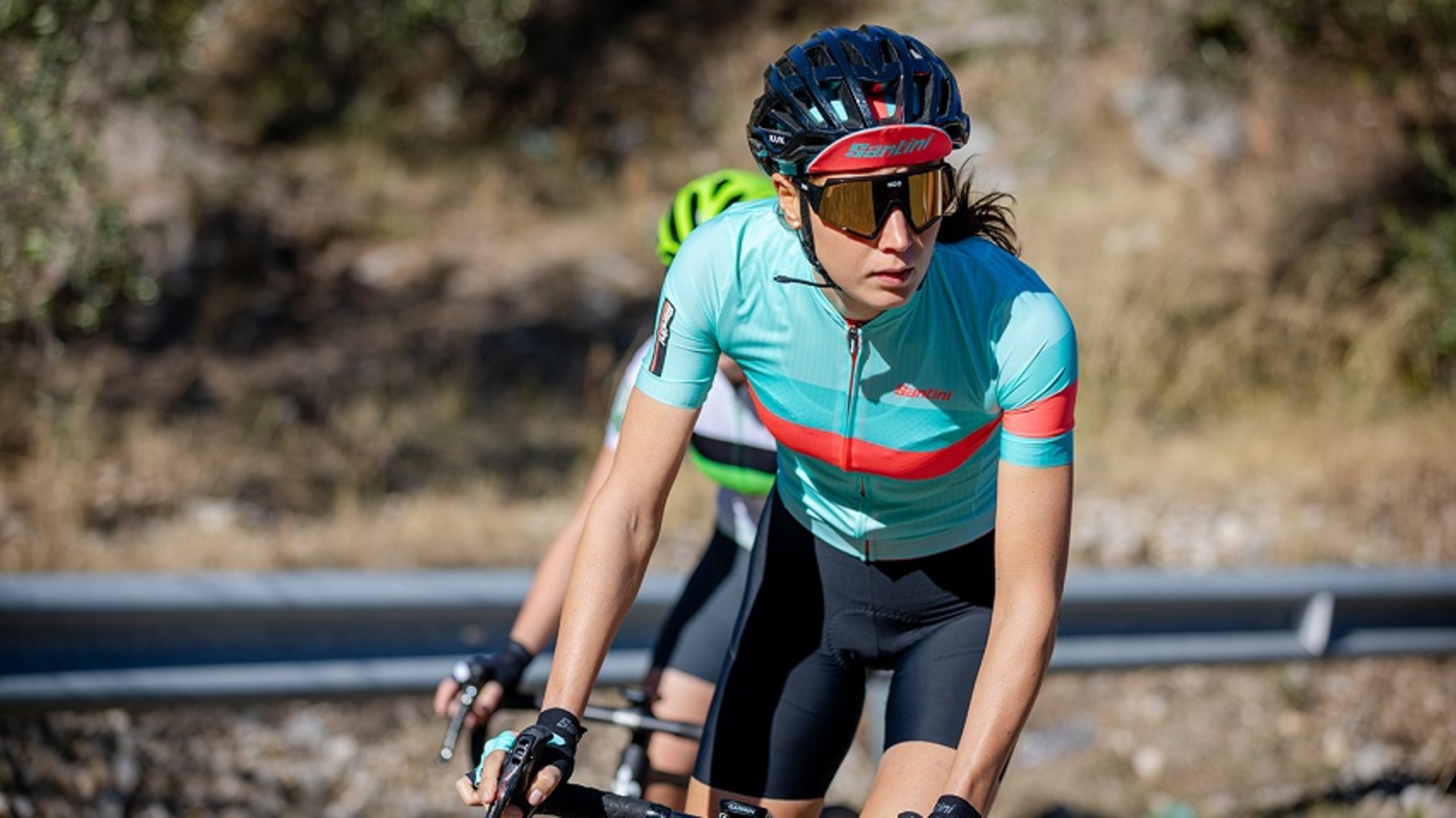 Santini Sleek Bengal Eco  Fietsshirt Korte Mouwen Lichtblauw Dames