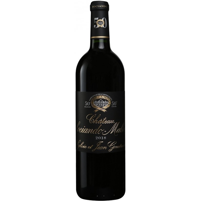 Château SOCIANDO MALLET 2018 - Haut-Médoc - par Caisse bois de 6 Magnums 150 cl