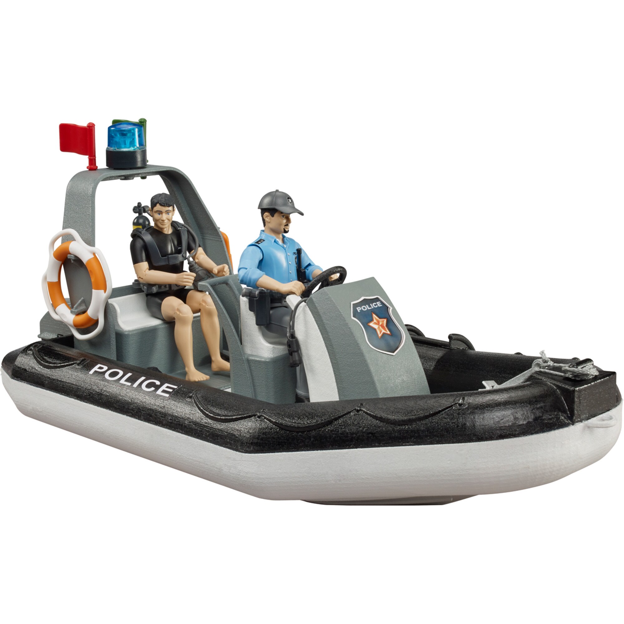 bruder Modellfahrzeug bworld Polizei Schlauchboot