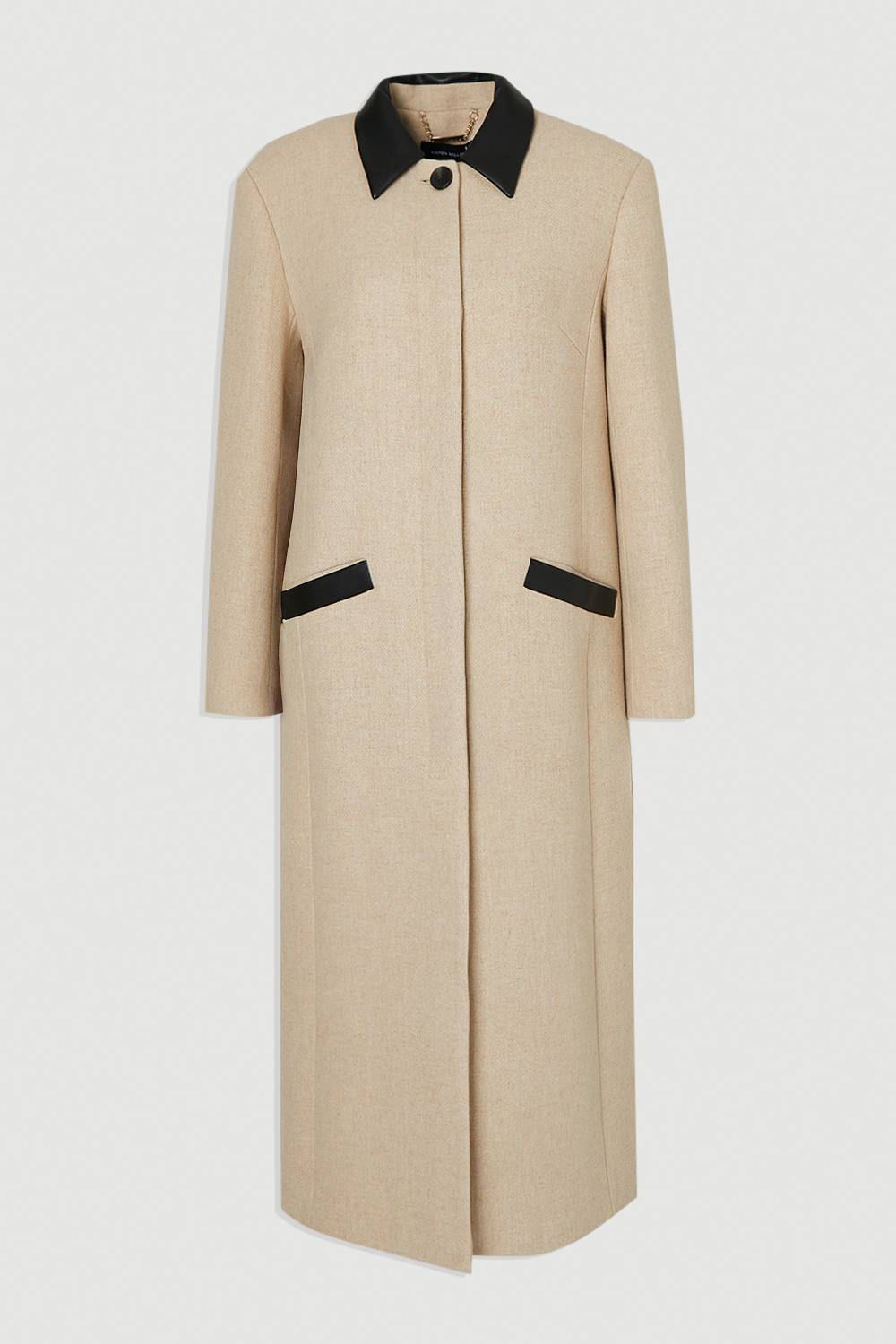 KarenMillen Manteau Mi-Long Tailleur Mélange Laine synthétique
