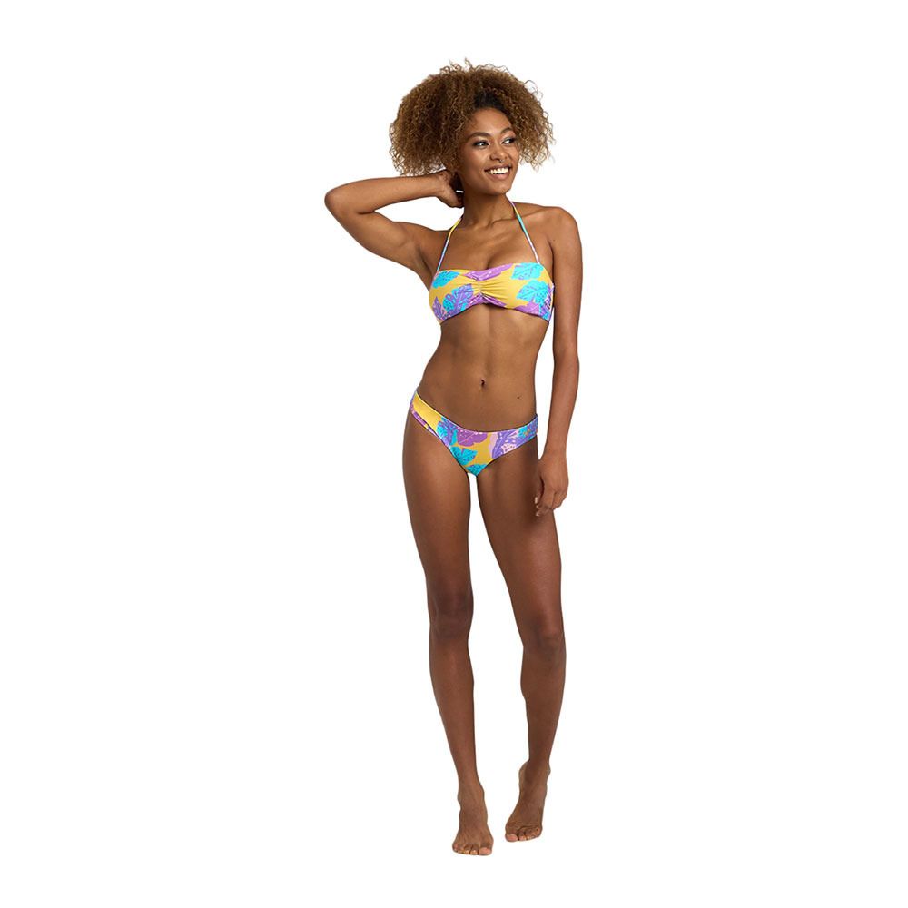 Arena BANDEAU ALLOVER - Maillot de bain 2 pièces Femme lily yellow multi