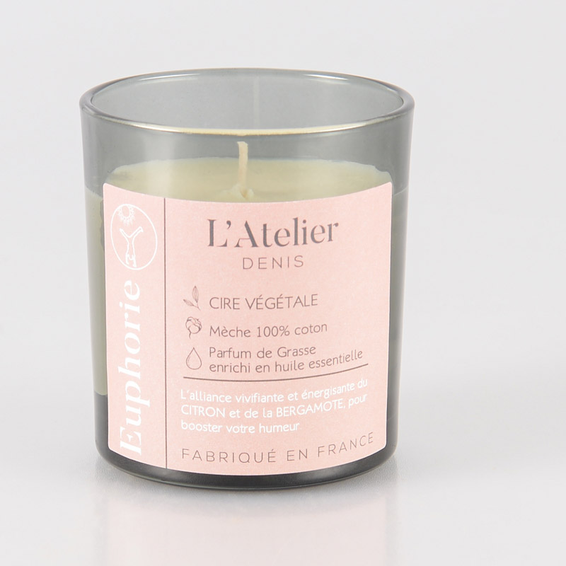 Bougie parfumée à l'huile essentielle 'Euphorie'