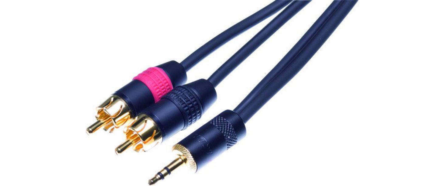 Audio-Kabel NYK10MPC-BL 3.5 mm Klinke - Cinch 10 mY-Kabel