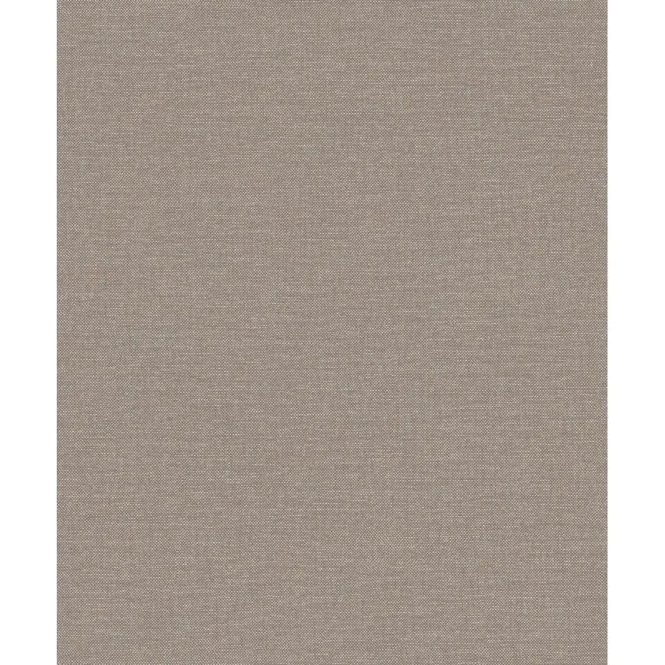 Dutch Wallcoverings Vliesbehang Linen & Textures uni - bruin - 10,05m x 53cm