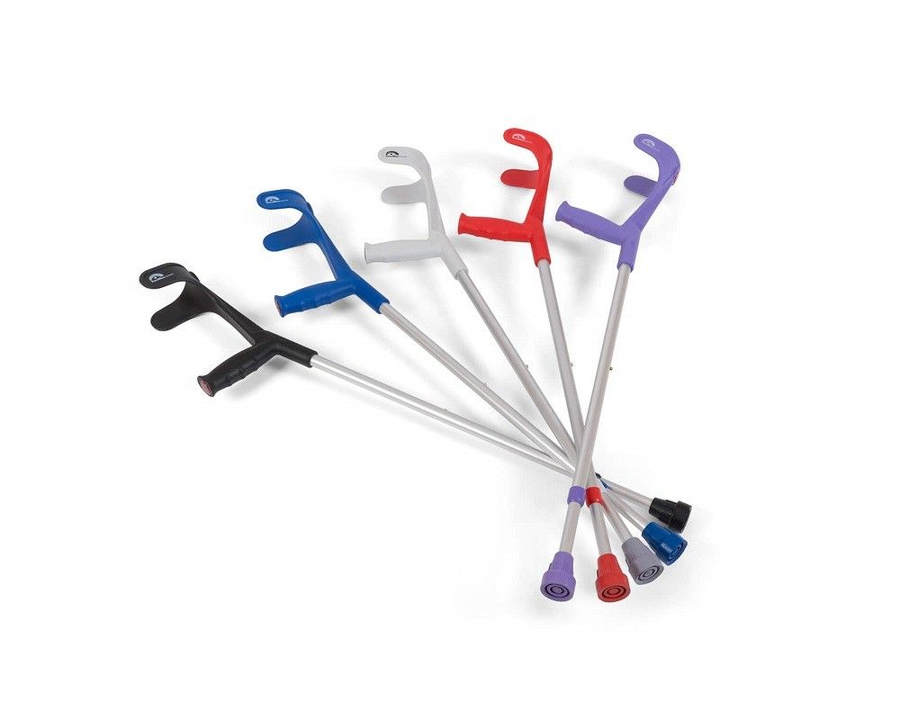Ossenberg Unterarmgehhilfe mit ergonomischem Handgriff lila