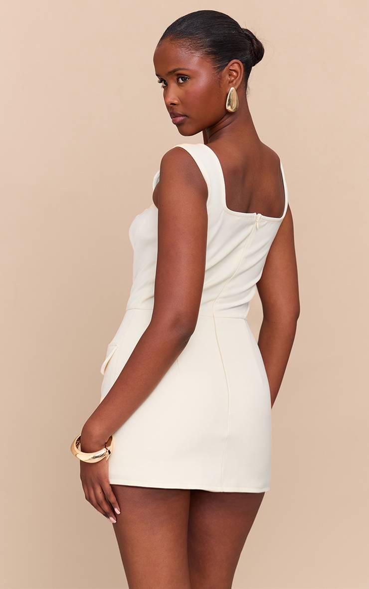 Citron Combi-short Jupe-short Sans Manches Avec Détail De Poches En Tissu Tissé