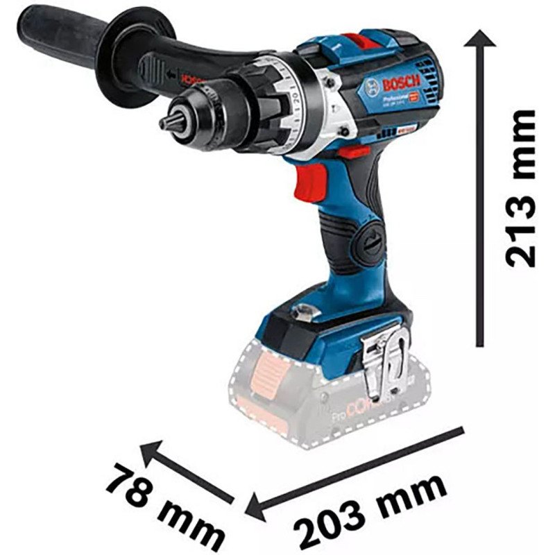 Perceuse-visseuse à percussion sans fil Bosch Professional GSB 18V-110 C + 2 batteries + Chargeur