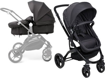 Beemoo Move 2-in-1 Kombivogn Inkl. Beemoo Route i-Size Babybilstol, Asphalt/Black Stone