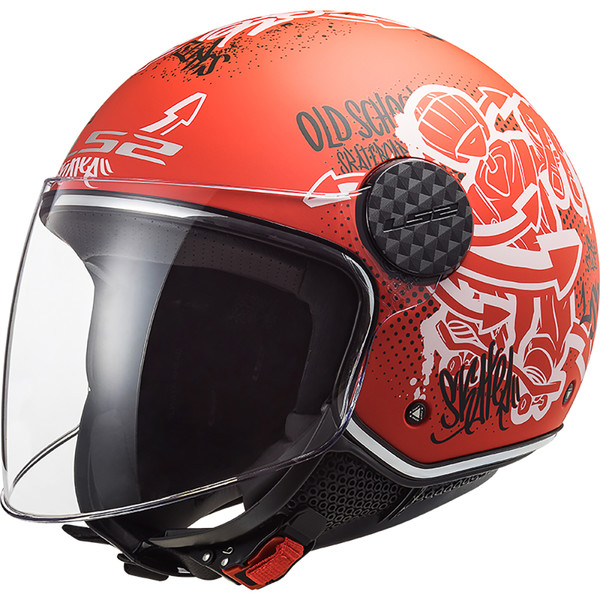 LS2 - Casque OF558 Sphere Lux Skater Rouge Mat / Blanc