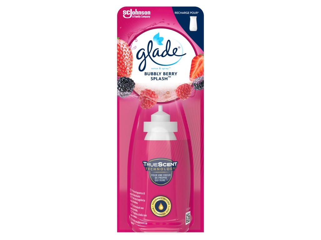 AMBIENTADOR PORTÁTIL RECARGA GLADE SENSE&SPRAY BERRY SPLASH 18ML