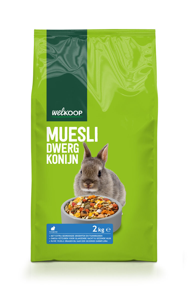 Welkoop Muesli - Dwergkonijnenvoer - 2 Kilogram
