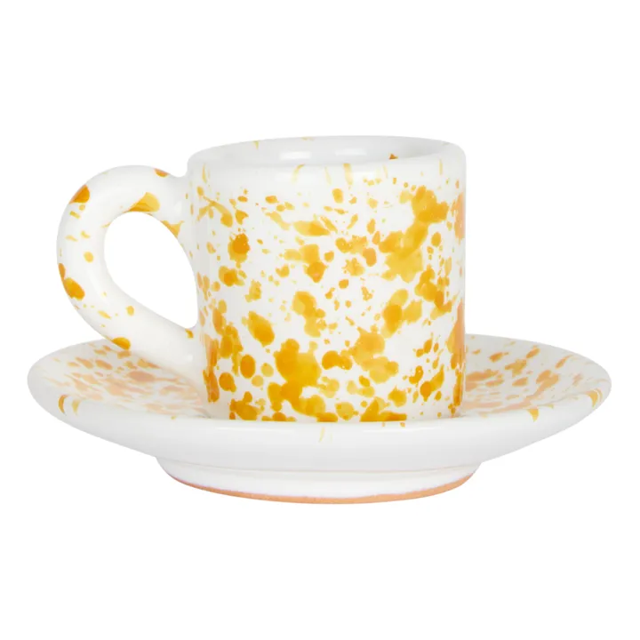 Popolo Tasse et sous-tasse Point | Jaune