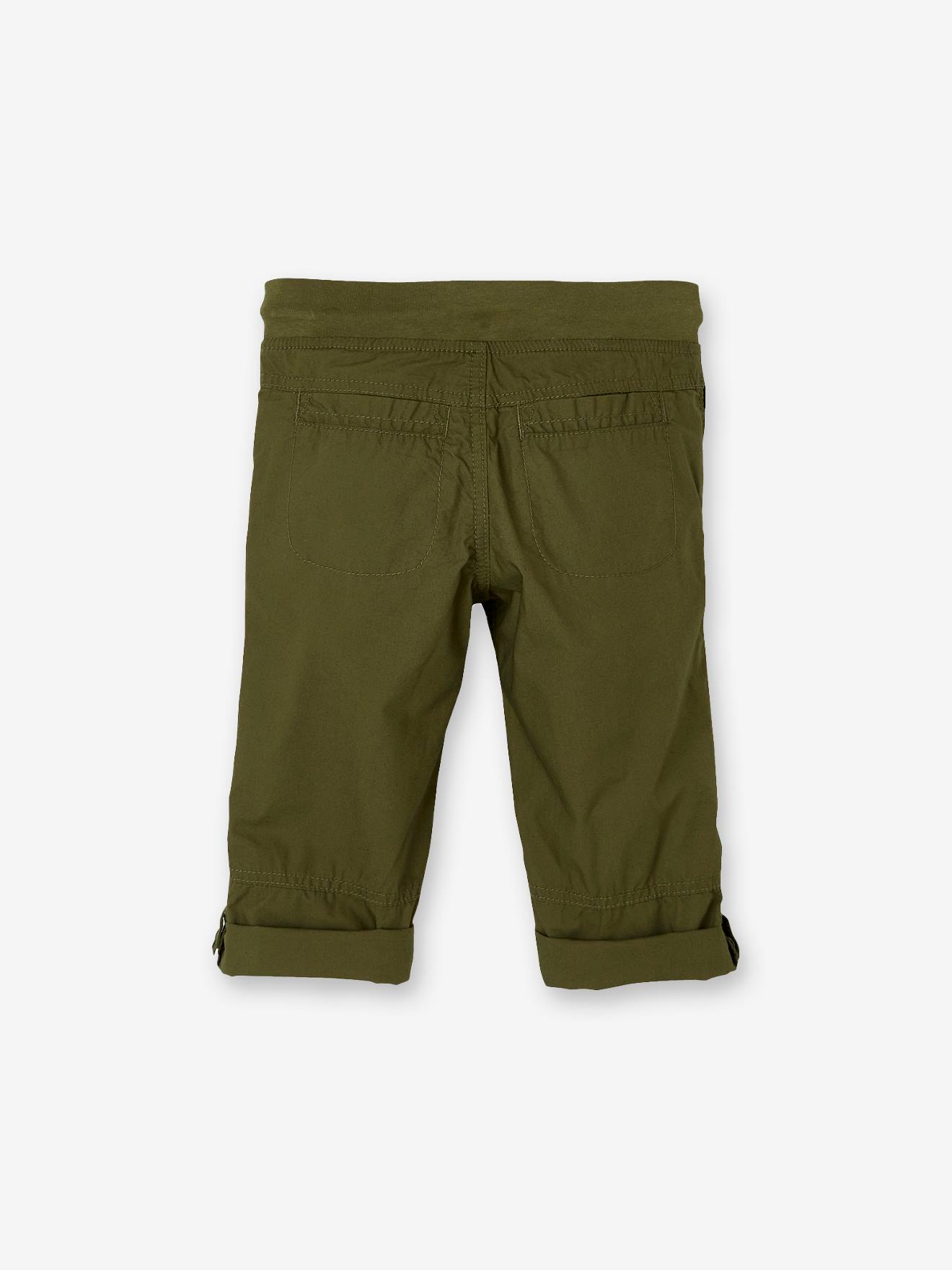 Calça cargo bege que se transforma em bermuda para meninos