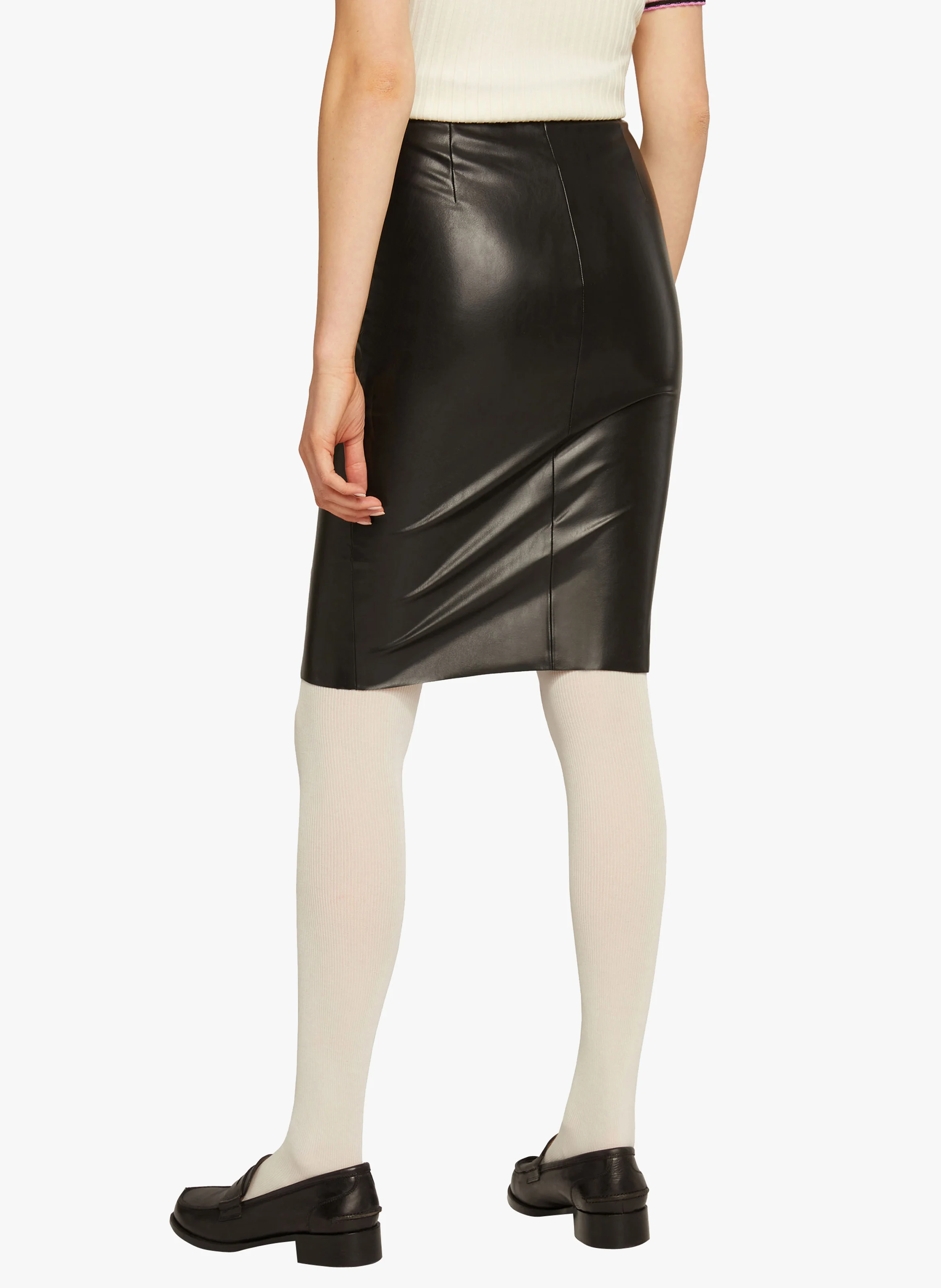 Jenna Skirt - Jupe crayon ajustée taille haute | Noir