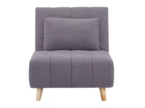 Fauteuil convertible en tissu gris STREVI
