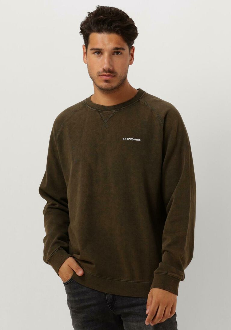 ANERKJENDT donkergroene anerkjendt trui akruben cotton crew sweat