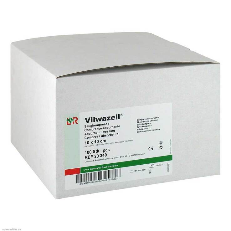 Vliwazell Kompressen 10x10cm, 100 St