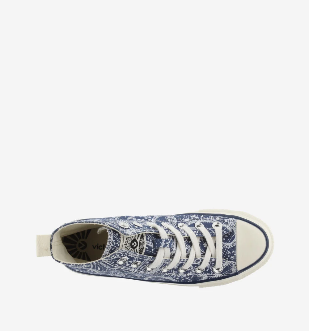 TRIBU BRILLO BANDANA TOILE BRILLANT Baskets montantes imprimé bandana MARINO