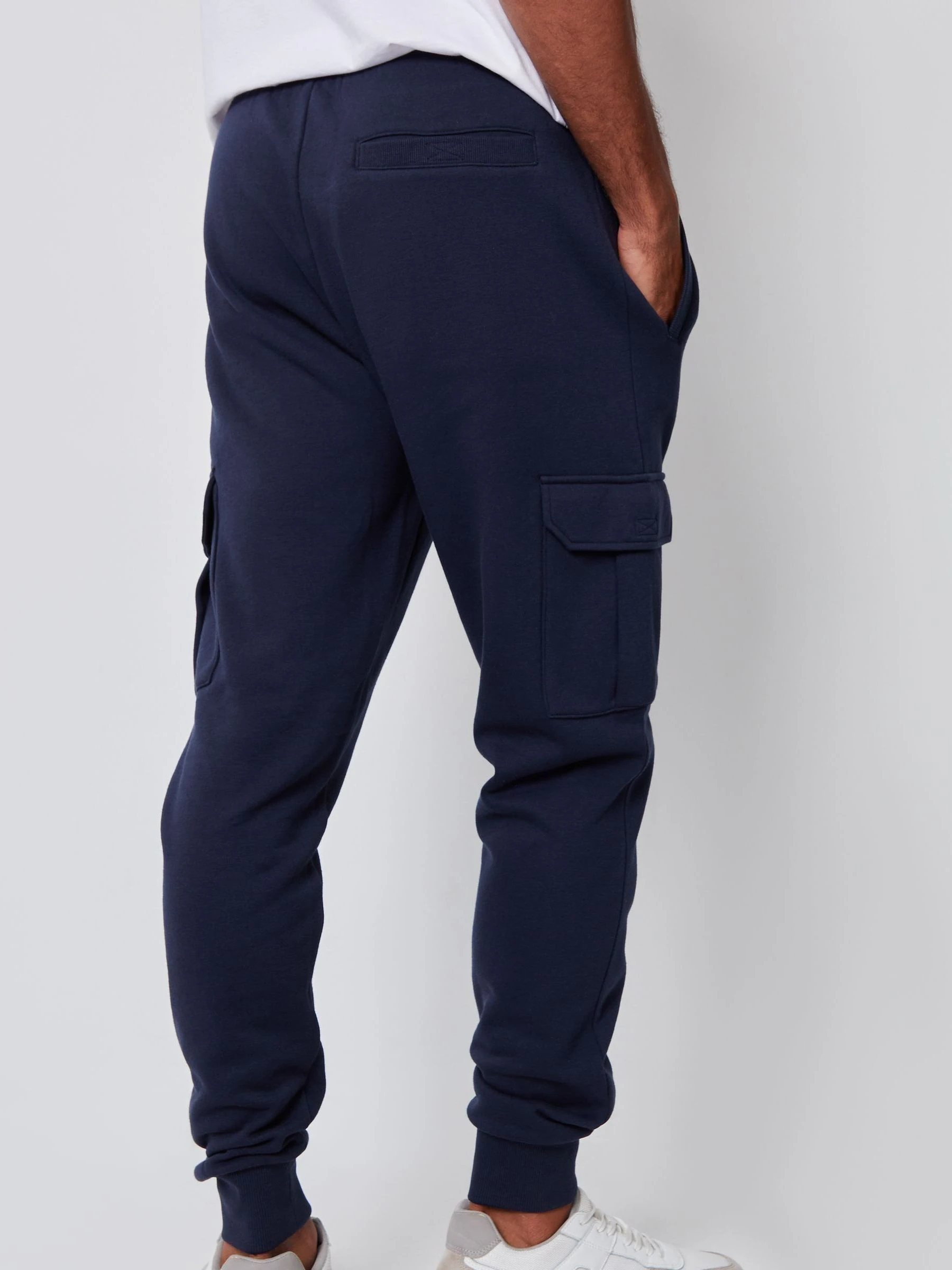 Marineblauw - Threadbare joggingbroek in cargostijl