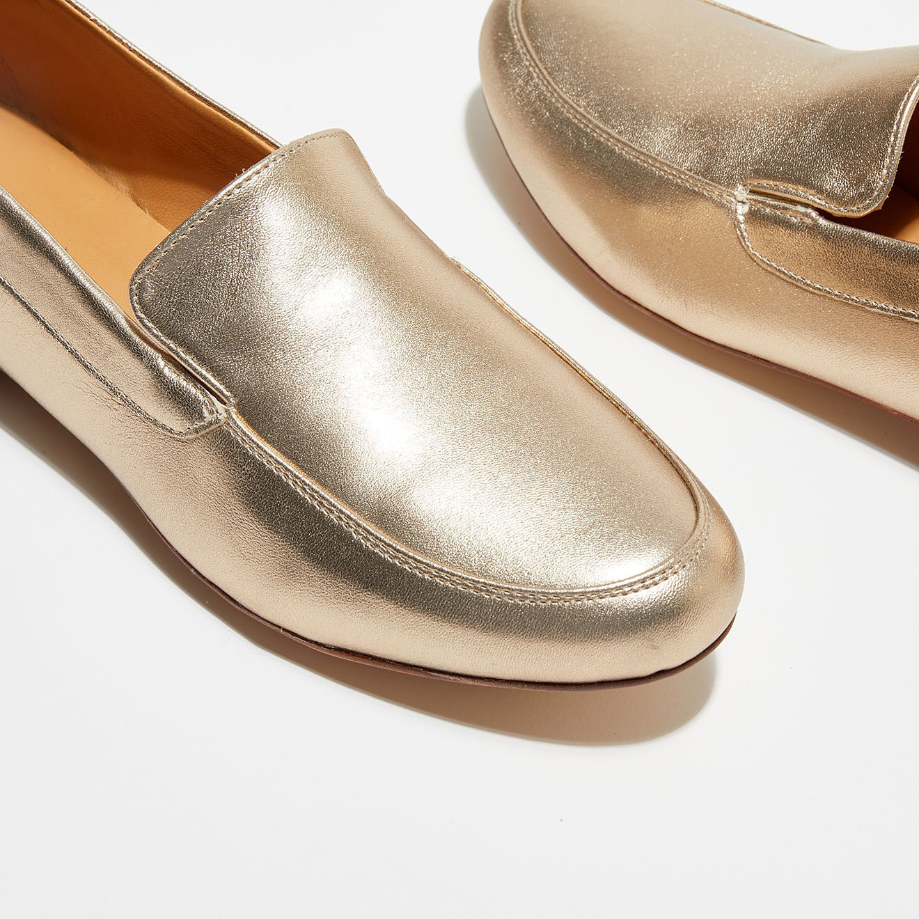 Quartier Latin Mocassins en Cuir Love irisés dorés