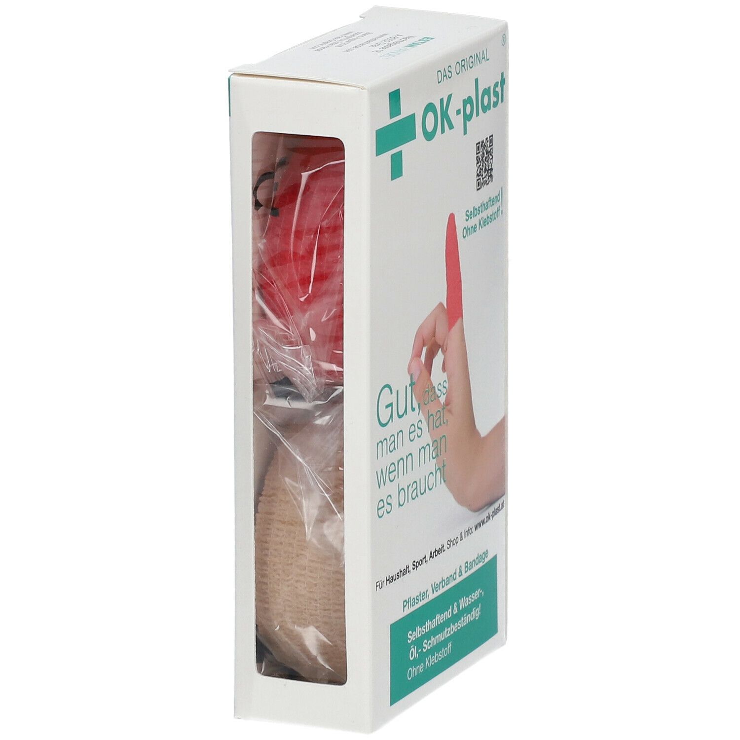 OK-Plast 4,5 m x 2,5 cm natur/rot