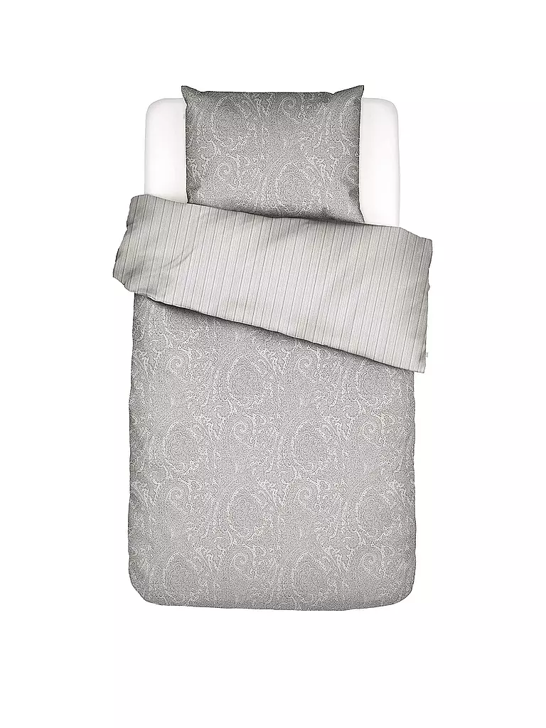 ESSENZA Satin-Bettwäsche FABRICE 70x90cm/140x200cm Cloud Grey  hellgrau