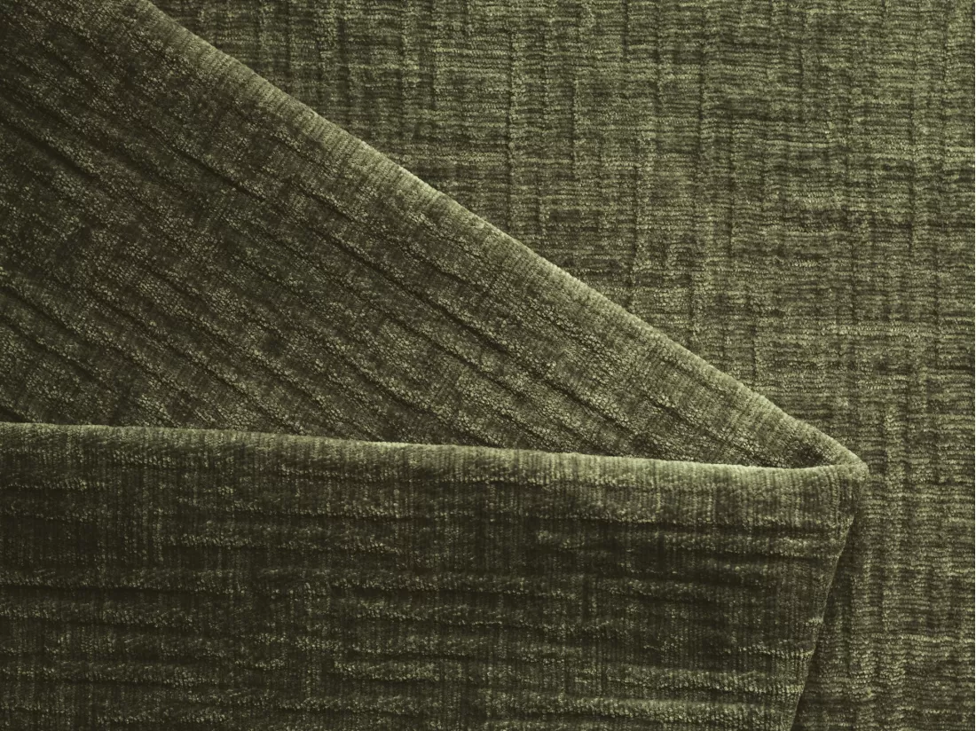 Fauteuil en tissu chenille - olive - AILANI