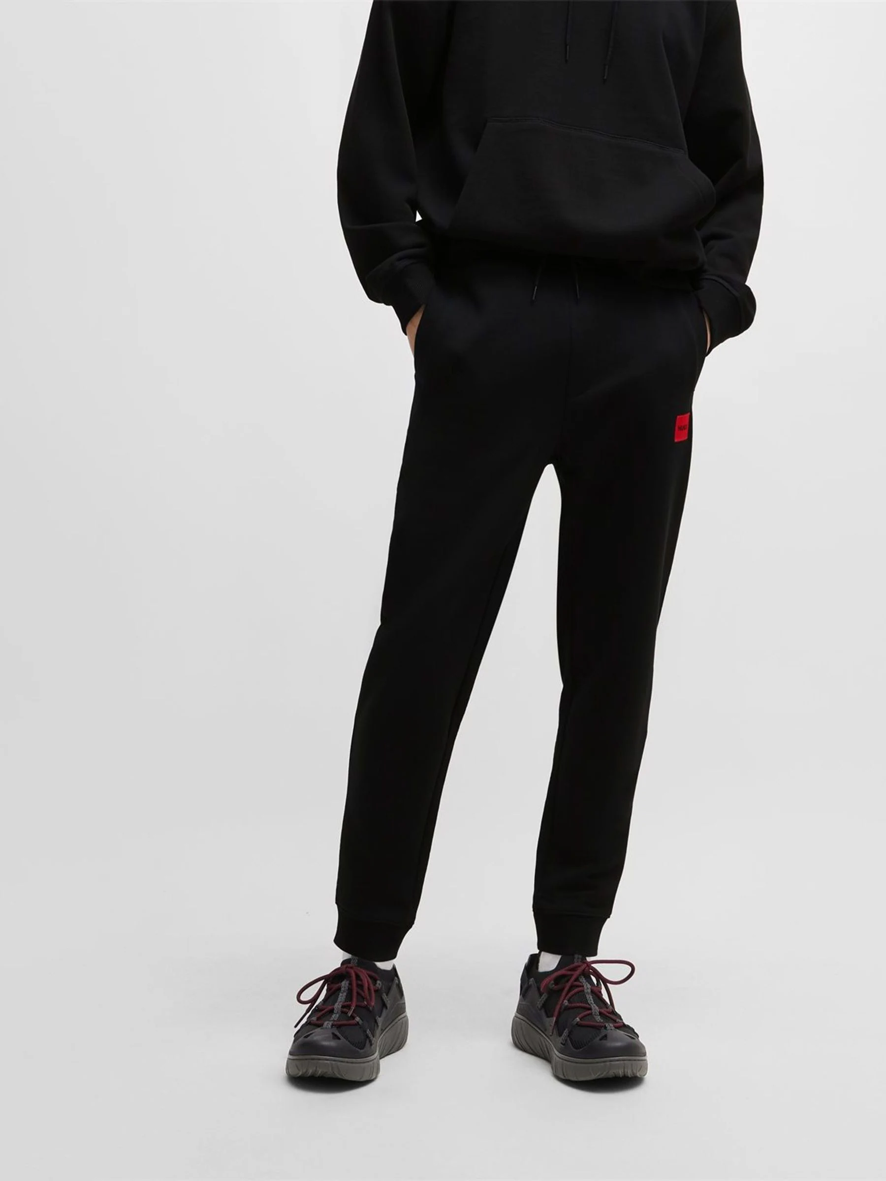 HUGO Logo Label Cotton Terry Joggers