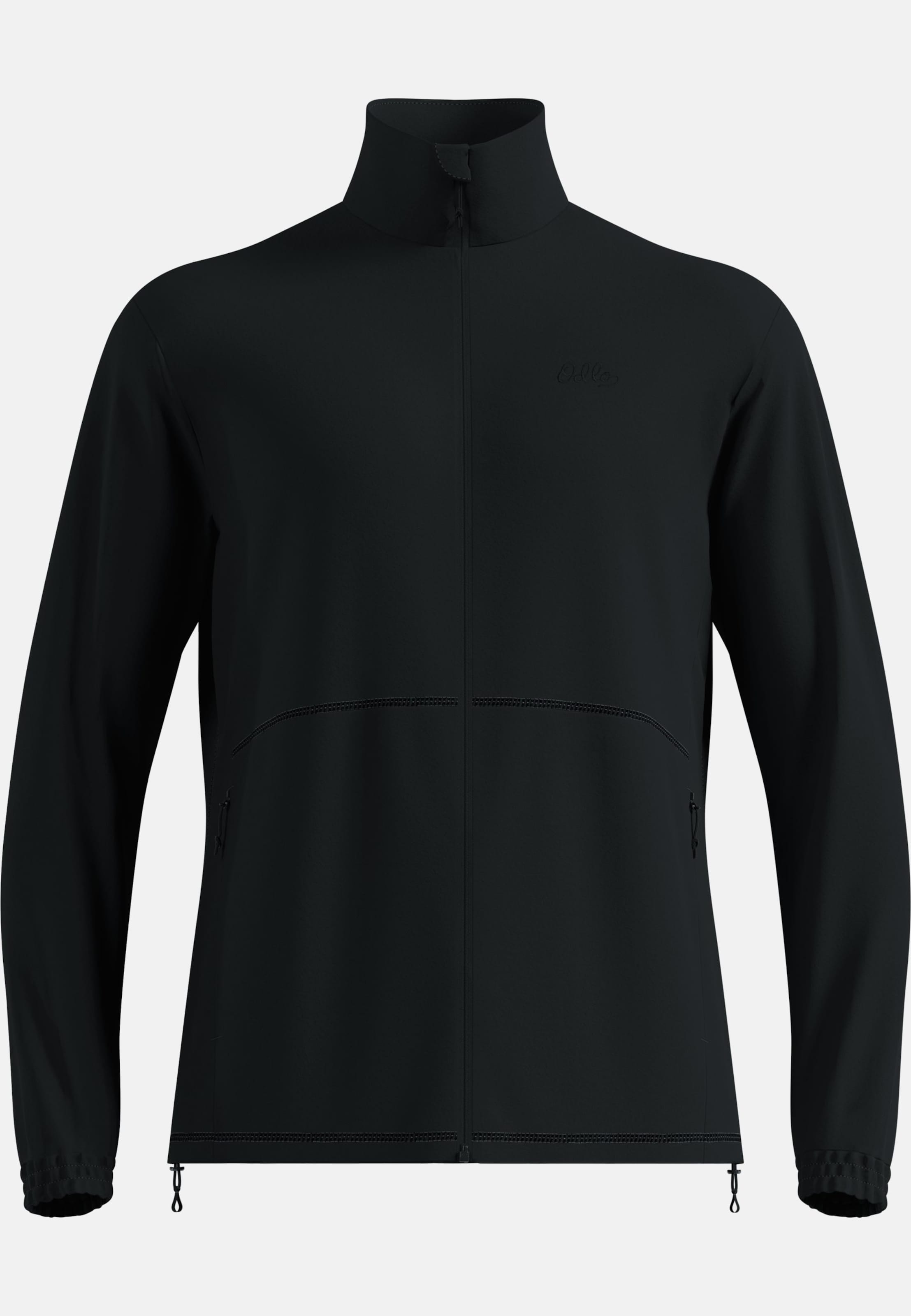 Klassische Essentials Multisport Fleecejacke mit Reissverschluss in black