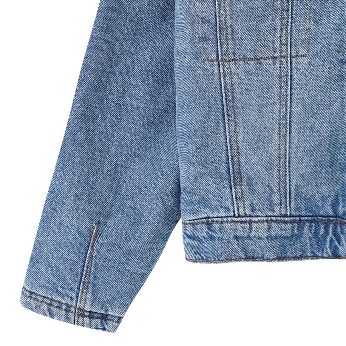 Yigga Mädchen Jeansjacke mit Reißverschluss blau