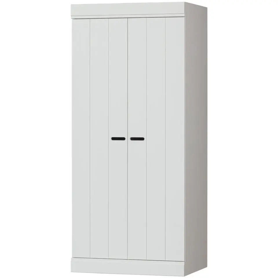 WOOOD Connect Lage Kast 2-Deurs - Grenen - Wit - 175x77x56