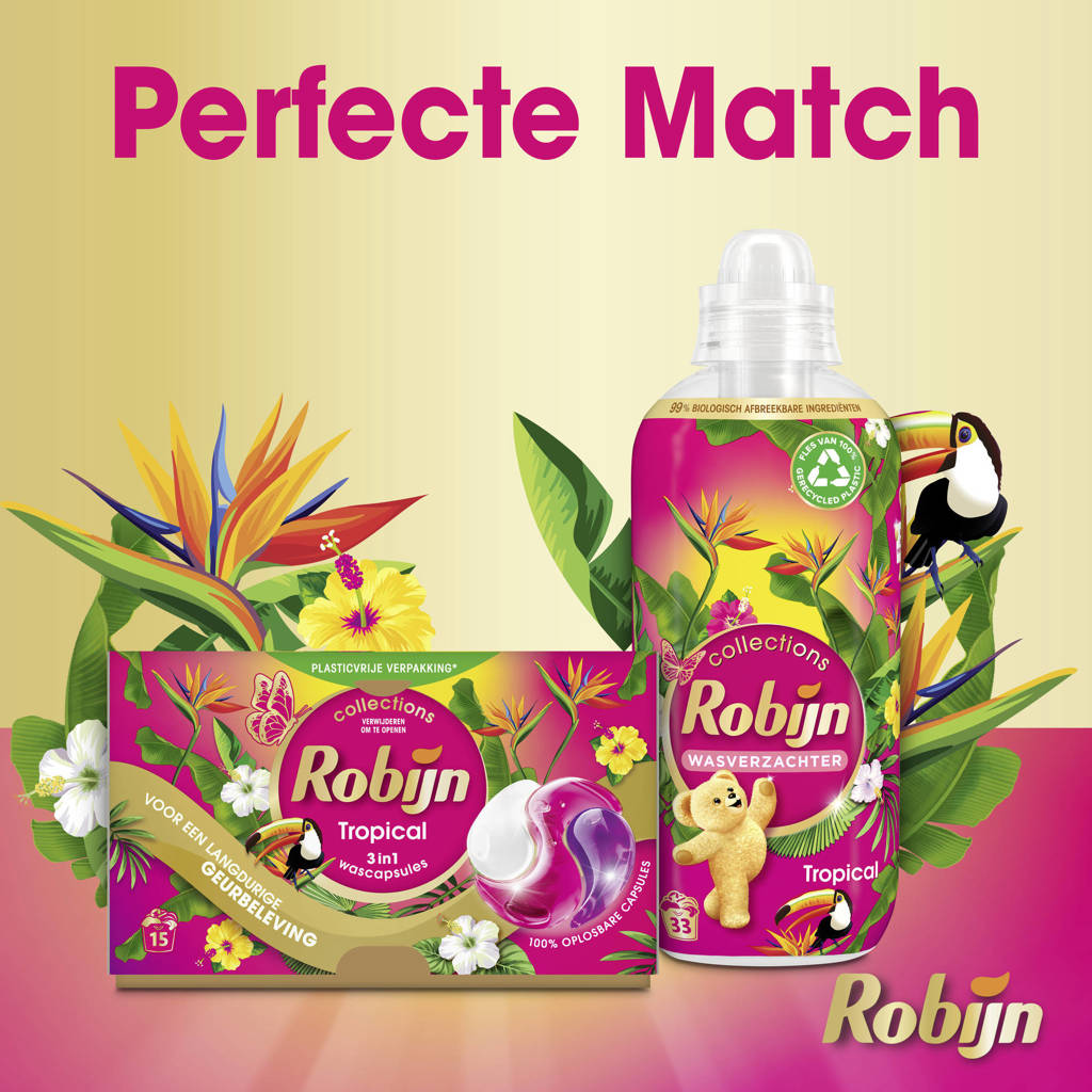 ruikt lekker!3-in-1 wascapsules Color Tropical - 4 x 15 wasbeurten - 60 wasbeurten