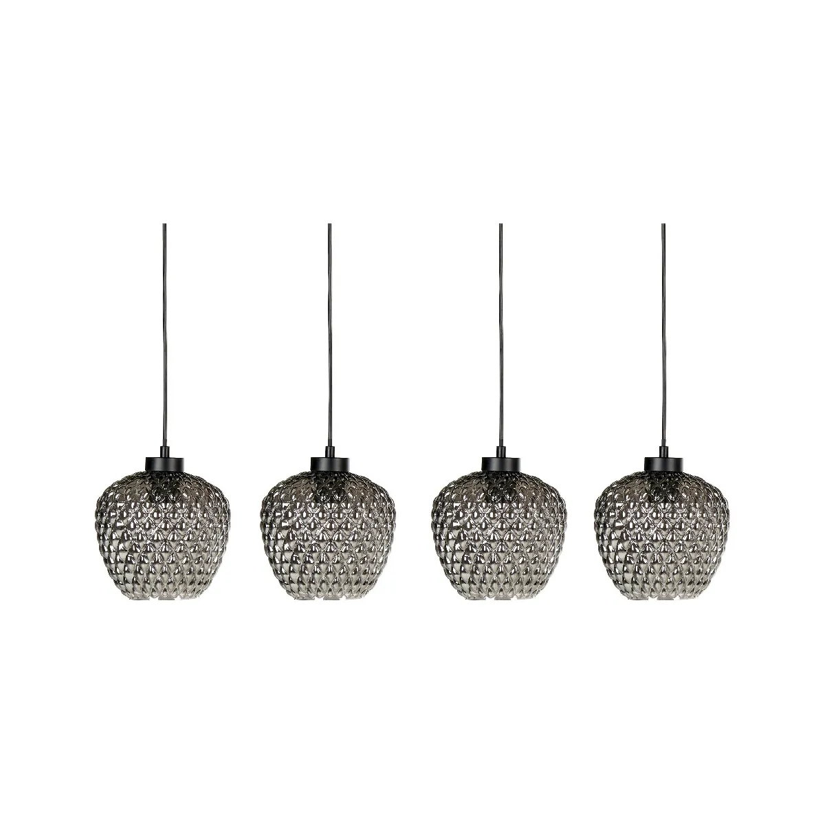 Beliani Lampe suspension SHERRY - Verre Gris