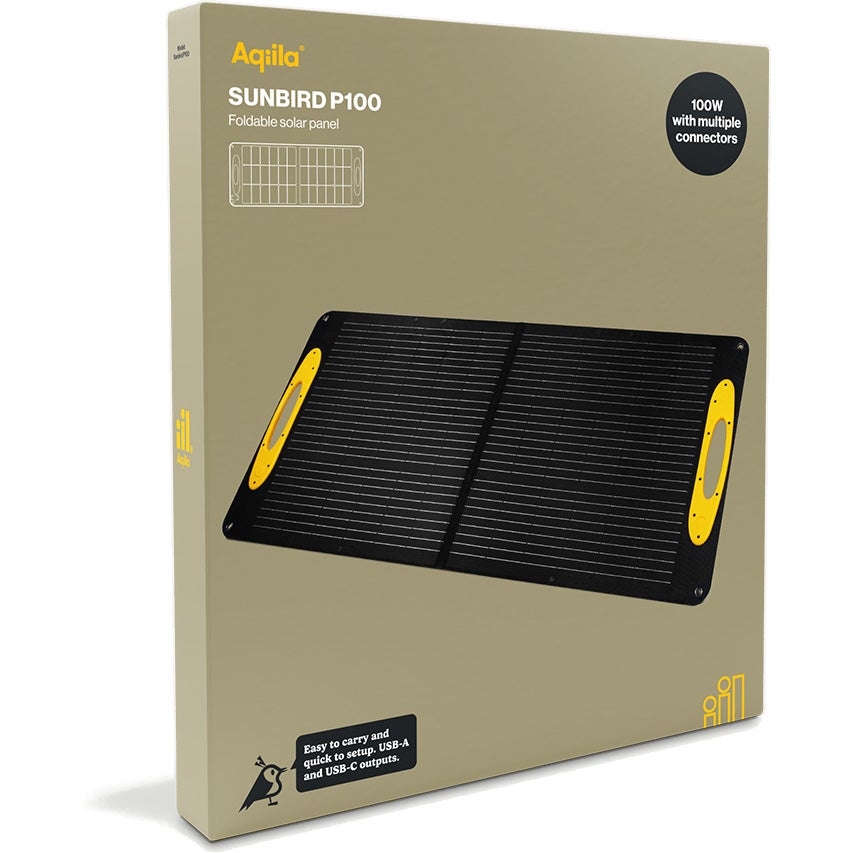 Aqiila Sunbird P100 zonnepaneel lader USB / DC7909 / XT60 / Anderson / DC5521