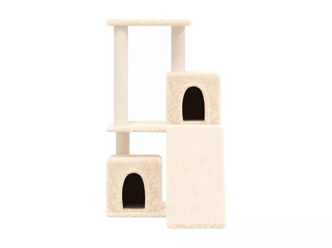Arbre à chat avec griffoirs en sisal Crème 82 cm