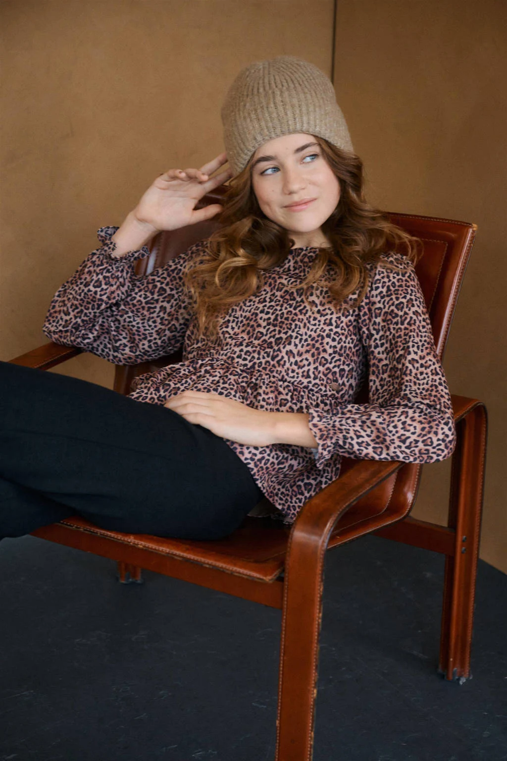 NoBell’ blousetop bruin