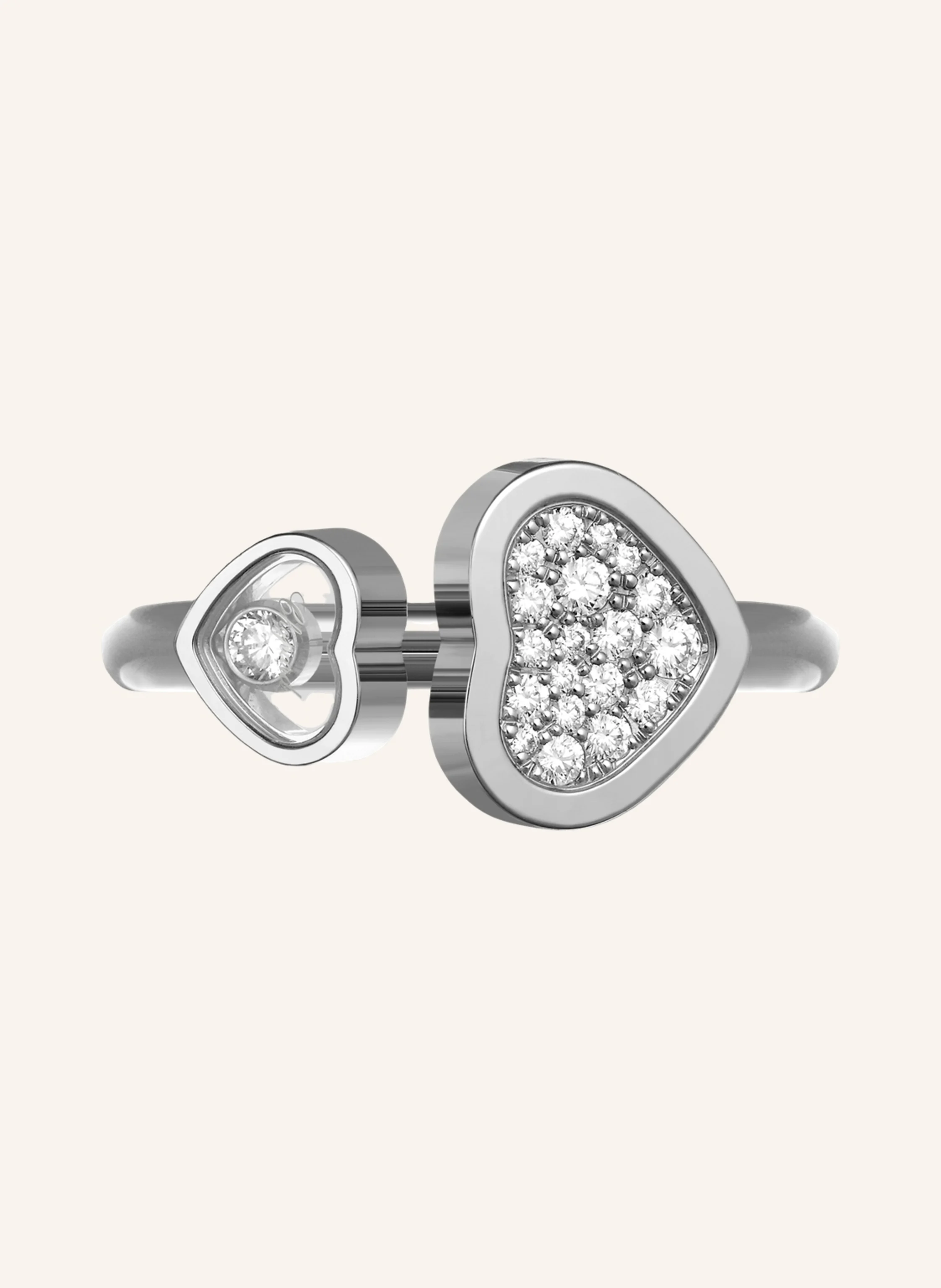 Chopard Ring HAPPY HEARTS Ring aus 18 Karat Weißgold undDiamanten