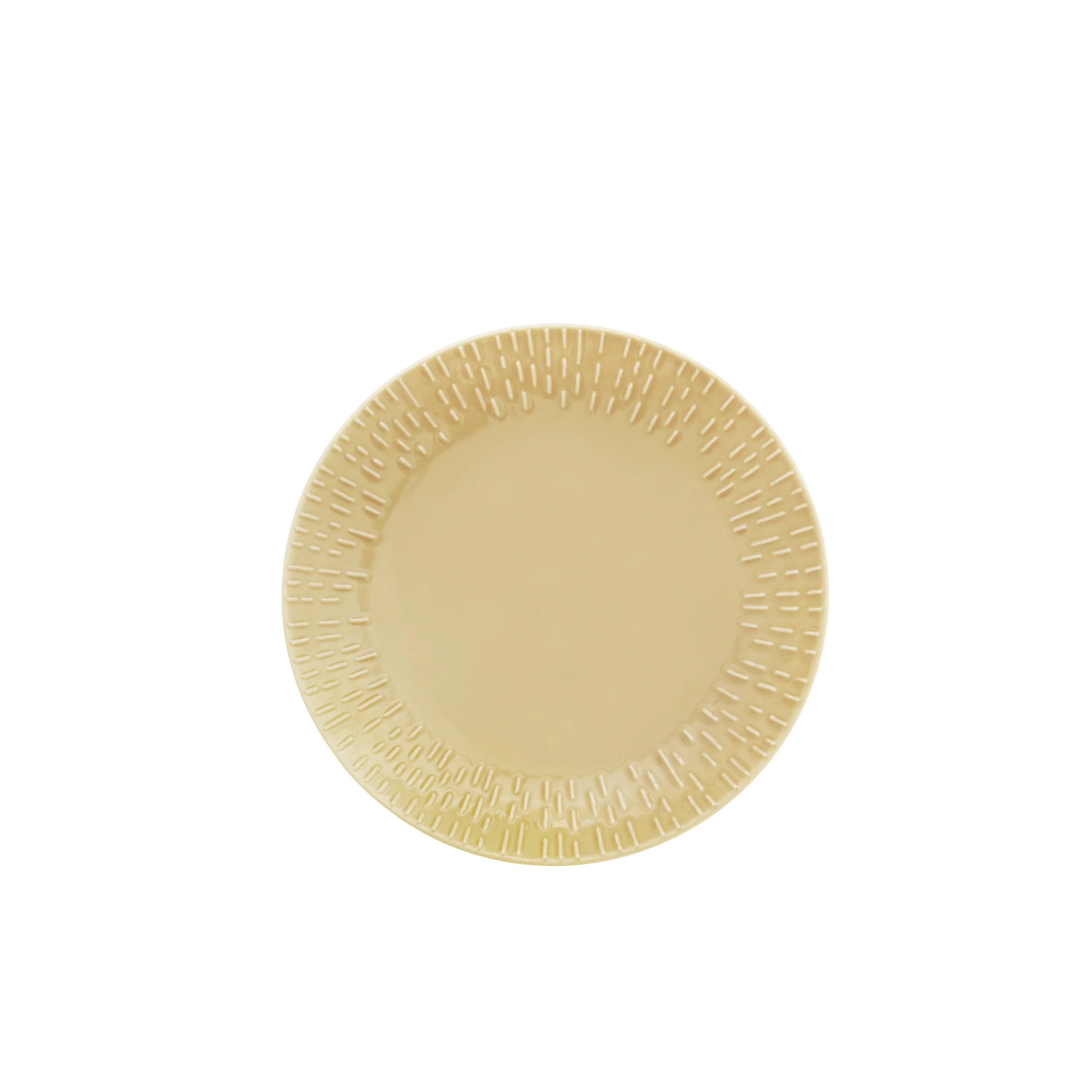 Aida  Confetti Mustard desserttallerken m/relief - Ø21 cm.