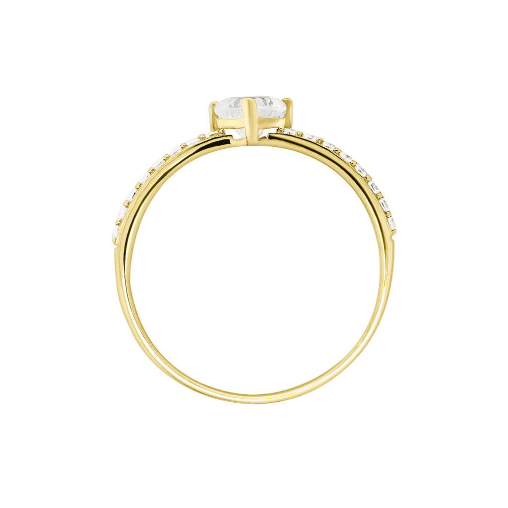 Bague Monelle Or Jaune Oxyde De Zirconium