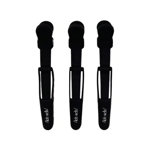 Recycled Plastic Crocodile Clip 3pc Black