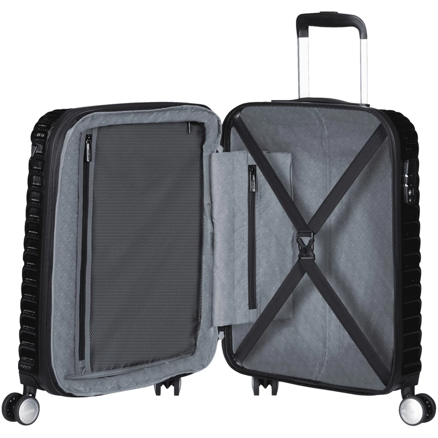 American Tourister Mickey Clouds - 4-Rollen-Kabinentrolley 55 cm erw. Mickey True Black