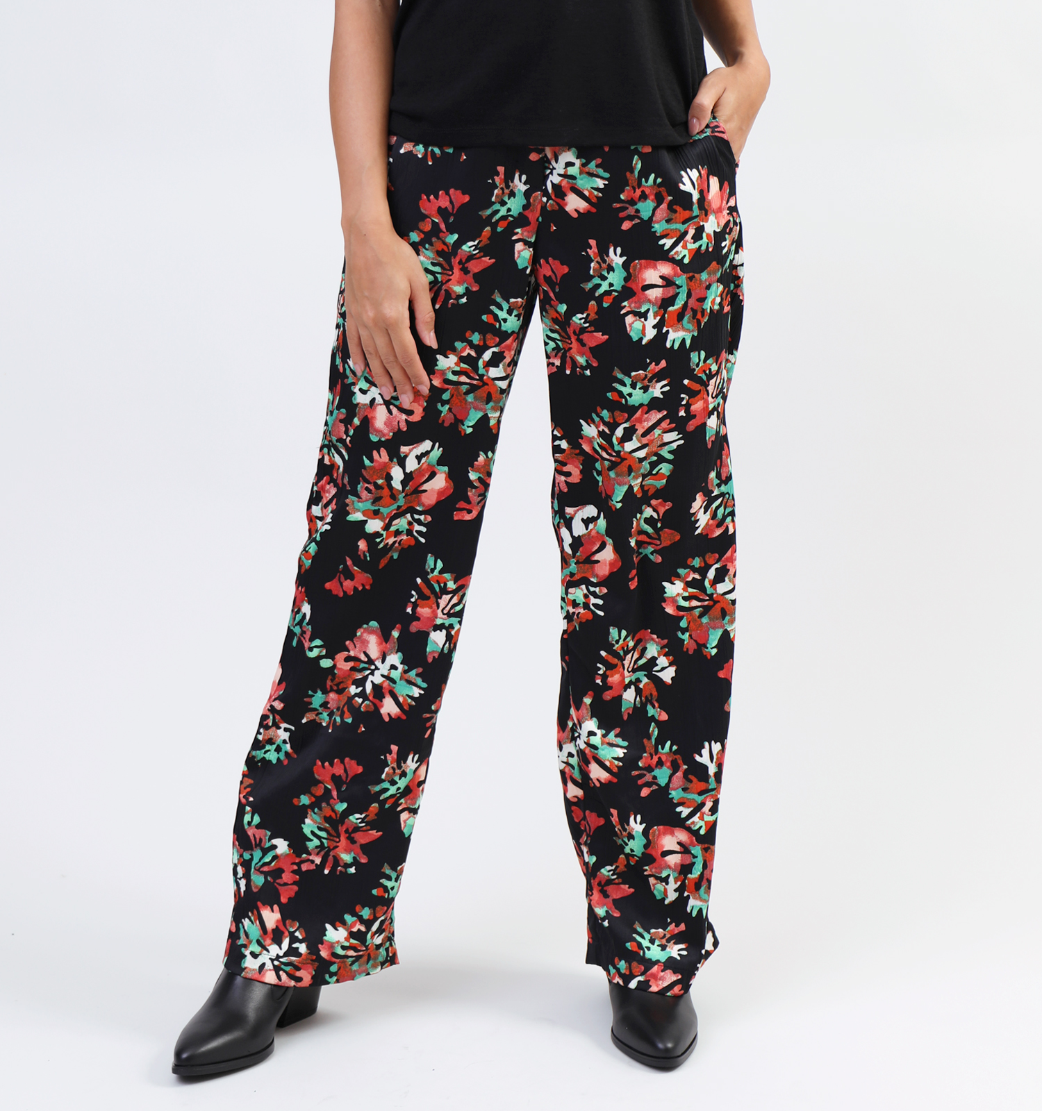 Wijde broek zwart