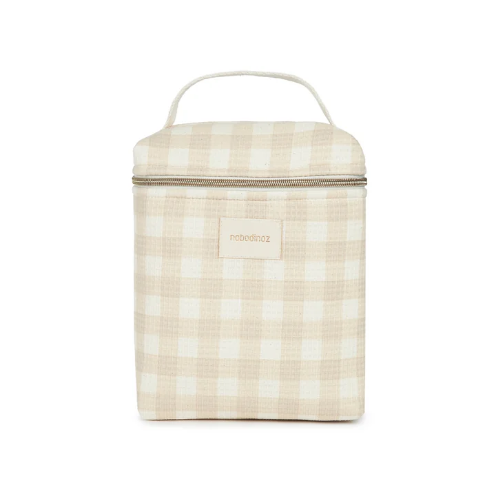 Nobodinoz - Concerto isolierte Lunchbag, ivory checks