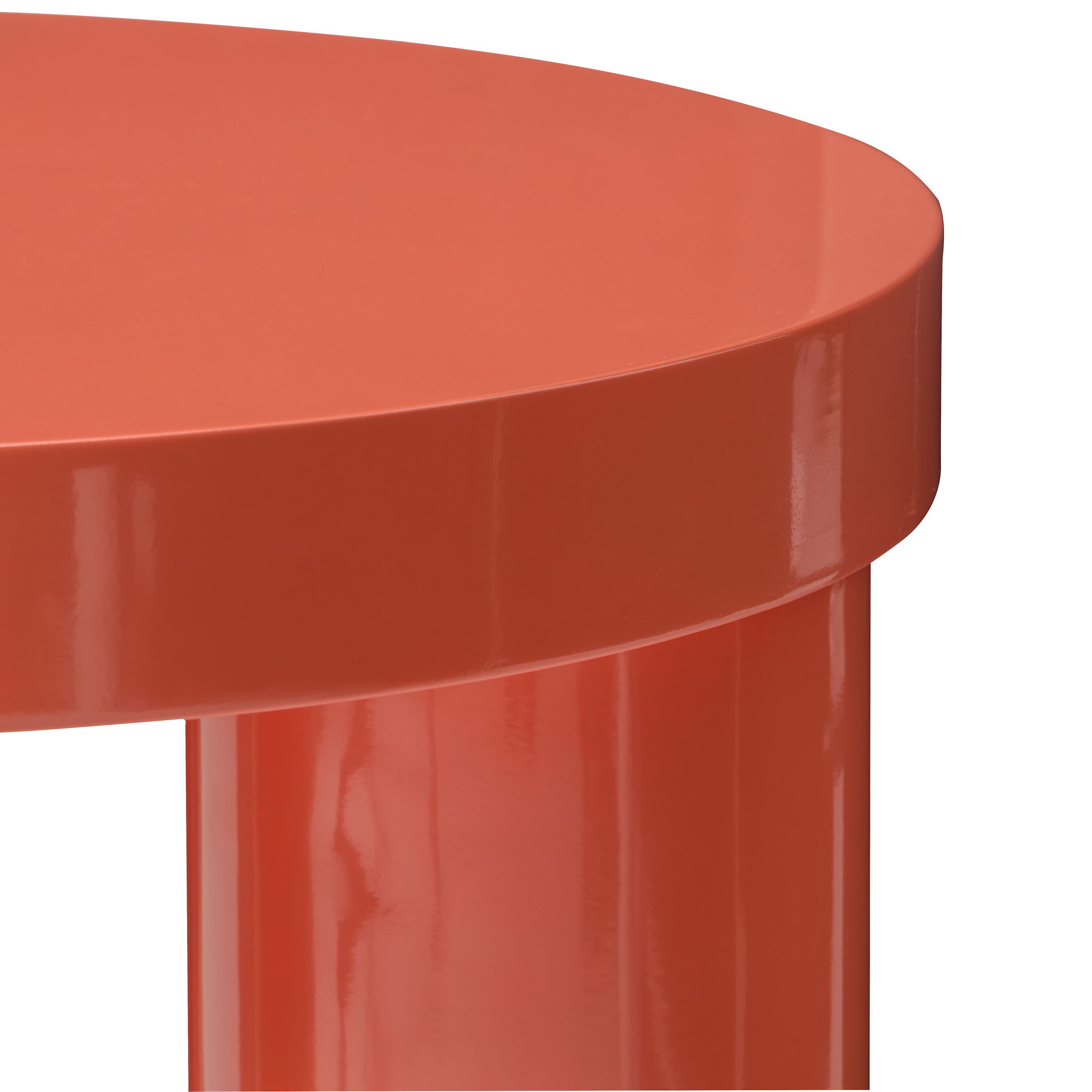 NYLA Beistellt.orange Acacia/MDFØ40H45.5 - Orange / B: 40.0 cm x T: 40.0 cm x H: 45.5 cm