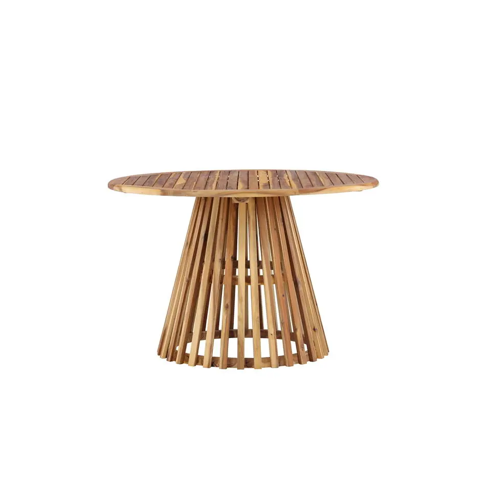 Eettafel Naturel Acaciahout - 120x120x75cm - Lumpur